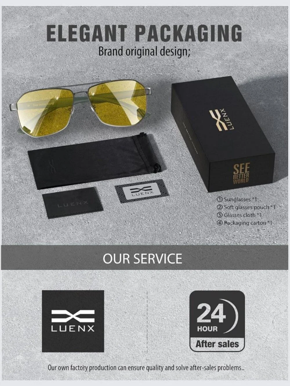Stylish Polarized Aviator Sunglasses for Men | UV400 Protection & Accessories